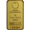 Zlatý slitek Münze Östereich 1 gram kinebar