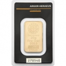 Zlatý slitek Argor Heraeus 20 gramů