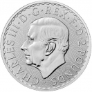 Stříbrná mince Britania Karel III.1 Oz 